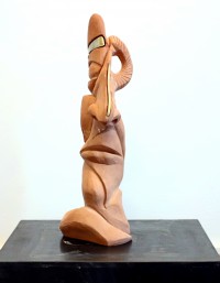 Saleem Raza, Expression IV, 15" x 6" x 4", Terracotta, Sculpture, AC-SR-009